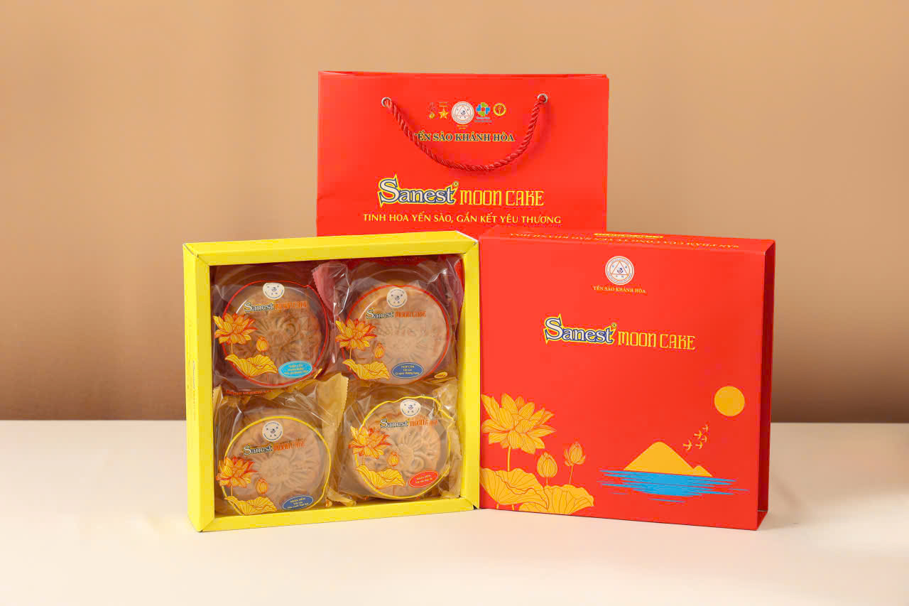 HỘP 4 BÁNH – Bánh Trung thu Yến sào Khánh Hòa